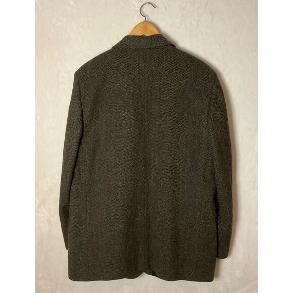 LL Bean Women's Vintage Herringbone Wool Thinsulate Quilted Lining Blazer Sz 16R - Picture 4 of 7